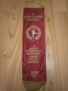 Proporczyk sportowy gimnastyka MPJ Kraków 1966