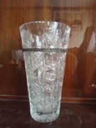 Kryształowy wazon z głębokim, ręcznym szlifem. 28cm