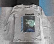 Koszulka długi rękaw 5.10.15 Lincoln&Sharks rozm. 146 szara nadruki