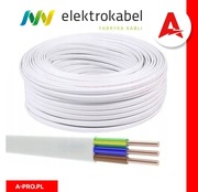 Przewód płaski drut YDYp 3x2,5 (PL) ELEKTROKABEL 100mb FV 23%