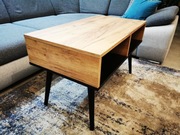 Stolik kawowy loftowy 90x50 Dąb Craft zlkty/czarny