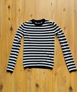 Sweter Sinsay XS 34 S 36 biały czarny wiskoza 