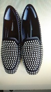 Balerinki czarne z nitami srebrnymi roz 38