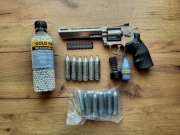 Rewolwer ASG CO2 Dan Wesson 6'' Silver + AKCESORIA