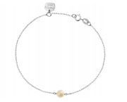 Minty Dot Bransoletka Srebrna z Perełką