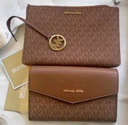 MICHAEL KORS TOREBKI DWIE KOMPLET  ZESTAW MONOGRAM PASEK LOGO ZAWIESZKA