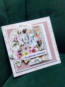 Romantyczna Kartka z okazji rocznicy ślubu rękodzieło 