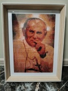 Obraz wyklejany diamencikami Jan Paweł II 