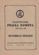 Instrukcja obsługi Pralka Domowa Typ FA i FB FRANIA 1960 r.