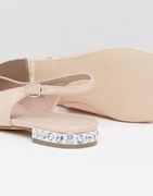 ASOS balerinki kryształki cyrkonie nude beżowe 38