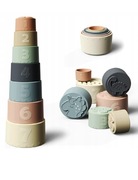 Wieża Silikonowa Sensoryczna Zabawka Kubeczki dla Dziecka Logiczna Rozwój 7