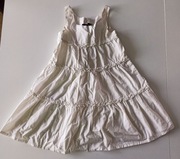 biała rozłożysta sukienka H&M rozmiar 128 - 7-8 lat dz