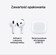 Najnowsze !! Słuchawki douszne AirPods 4 ANC Biały nowe