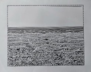 Henryk Płóciennik. Linoryt "PLAŻA"