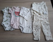 Ubranka H&M niemowlęce dziewczęce 56+62