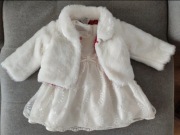 Sukienka i futerko do chrztu 