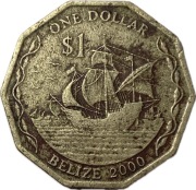 Belize - 1 Dolar 2000