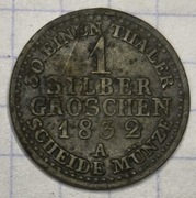 #2896 Niemcy - Prusy 1 srebrny grosz 1832 A srebro