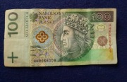 Banknot 100 zł unikalny nr 666