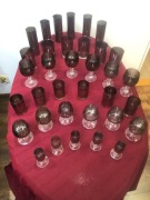 "Comtesse" KHS Krosno szkło dymione srebrzone lata 70. PRL vintage