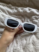 Białe okulary przeciwsłoneczne