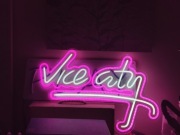 Neon VICE CITY (GTA) Led / Ledowy biało-różowy