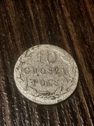 Srebrna moneta 10 groszy 1825