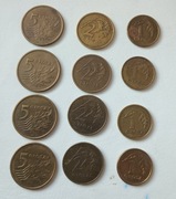 Polska monetki 5 ,2 , 1 grosze z 2004 ,2005 ,2006 ,2007 roku