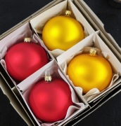 Bombki choinkowe szklane lata 90 - te, retro ozdoby vintage kolorowe bańki