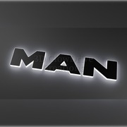 MAN  podświetlane litery Logo LED