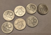 7 monet 10 filler Węgry 1961-1984