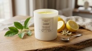 Naturalna Świeca Sojowa zapachowa ręcznie robiona Lemon - netto 220g