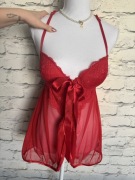 Top z biustonoszem gorset Secret Possession 70C czerwony sexy bielizna