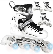 NILS 4w1 Łyżworolki Rolki Wrotki Łyżwy Regulowane LED ROZMIAR 39-42