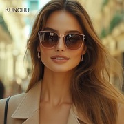 Damskie okulary przeciwsłoneczne, retro, kwadratowe, UV400, ultralekkie