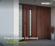 Stylowe drzwi zewnętrzne Wikęd z dostawką i pochwytem 