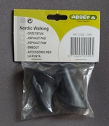 Nakładki końcówki stopki gumowe do kijków nordic walking trekingowych ABBEY