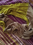 Dwustronny dwukolorowy komin szal beżowy żółty Solar 