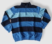 Cotton Traders Bluza ze stójka w niebieskie paski L