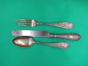 STARE SREBRNE SZTUĆCE - ROSJA 1896 WIELKIE !