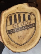 Herb RKS Raków Częstochowa wypalany