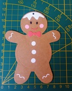 Papierowe scrapki - pierniczkowy ludzik