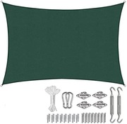 Żagiel przeciwsłoneczny 3 x 4 m, z zestawem mocującym ze stali nierdzewnej