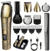 Maszynka Hatteker do strzyżenia włosów + trymer + zestaw do pielęgnacji