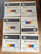 Filtry ORWO 7,5x7,5 cm 3 barwy komplet