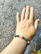 Bransoletka z kolorowych koralików 18 cm rękodzieło