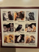 Gwinea Bissau 2001  Mi 1428-36 ark CIĘTY  ptaki idealna  pozycja