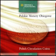 Zestaw Polskich Monet Obiegowych 1995 - 2003 + Żeton Mennicy  Państwowej 