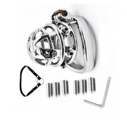 Stalowy pas cnoty z wkręcanymi kolcami CBT Bdsm Chastity + Pasek oring 50mm