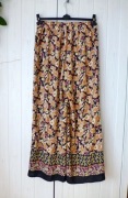 Nutmeg letnie spodnie palazzo z wysokim stanem na gumce L XL